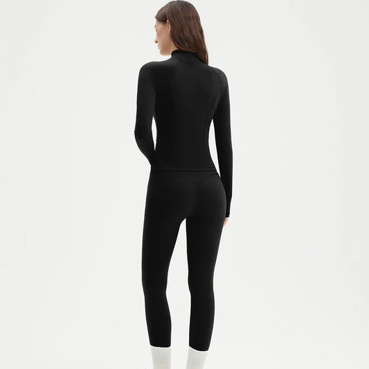 Conjunto Esportivo Feminino Jaqueta e Legging Cintura Alta