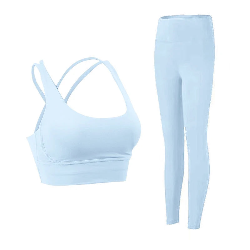 Conjunto Fitness Feminino Top Push Up e Legging Yoga**