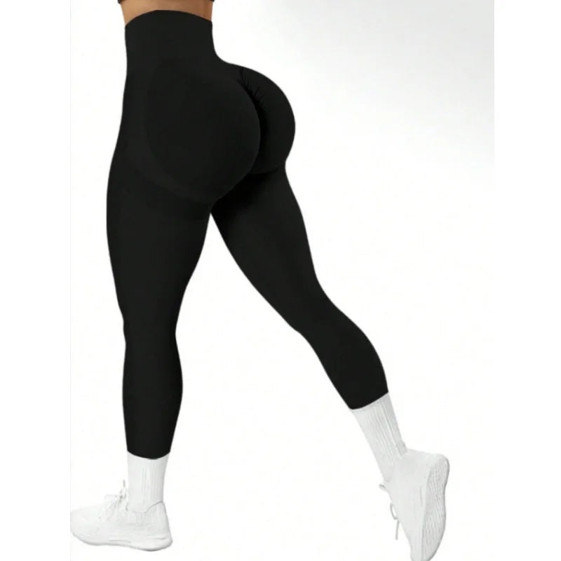 Calça Yoga Feminina Seamless Cintura Alta Modeladora**