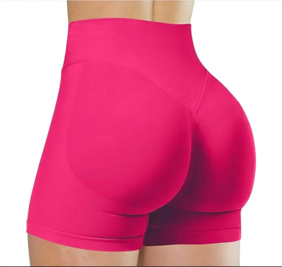 Shorts Feminino Yoga Fitness Cintura Alta Elástico