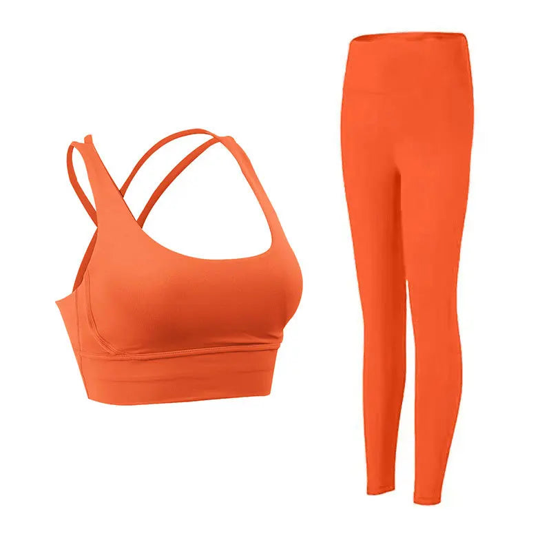 Conjunto Fitness Feminino Top Push Up e Legging Yoga**