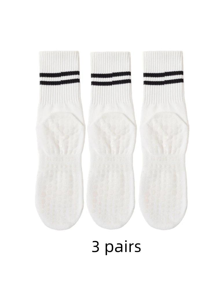 Kit 3 Pares de Meias Yoga Femininas Antiderrapantes**
