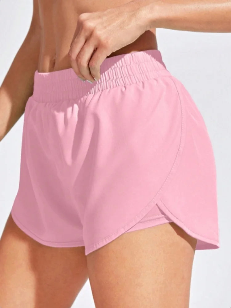 *Shorts Feminino Fitness Yoga Cintura Alta para Academia**