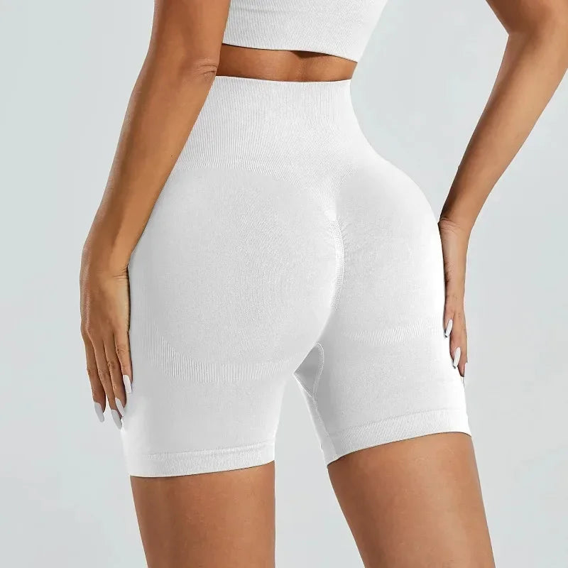 Shorts Feminino Yoga Fitness Cintura Alta Elástico