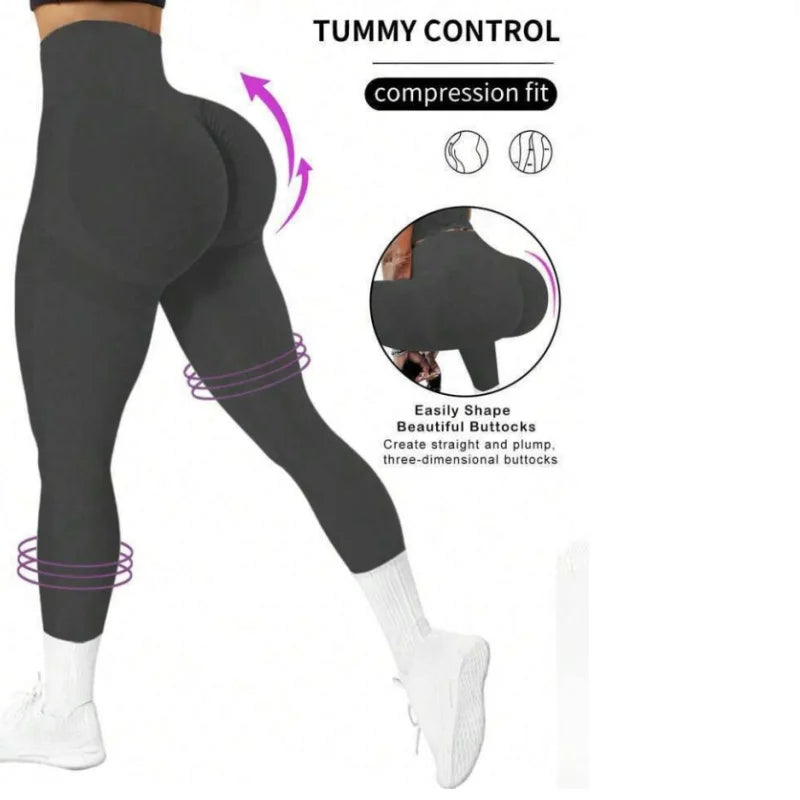 Calça Yoga Feminina Seamless Cintura Alta Modeladora**