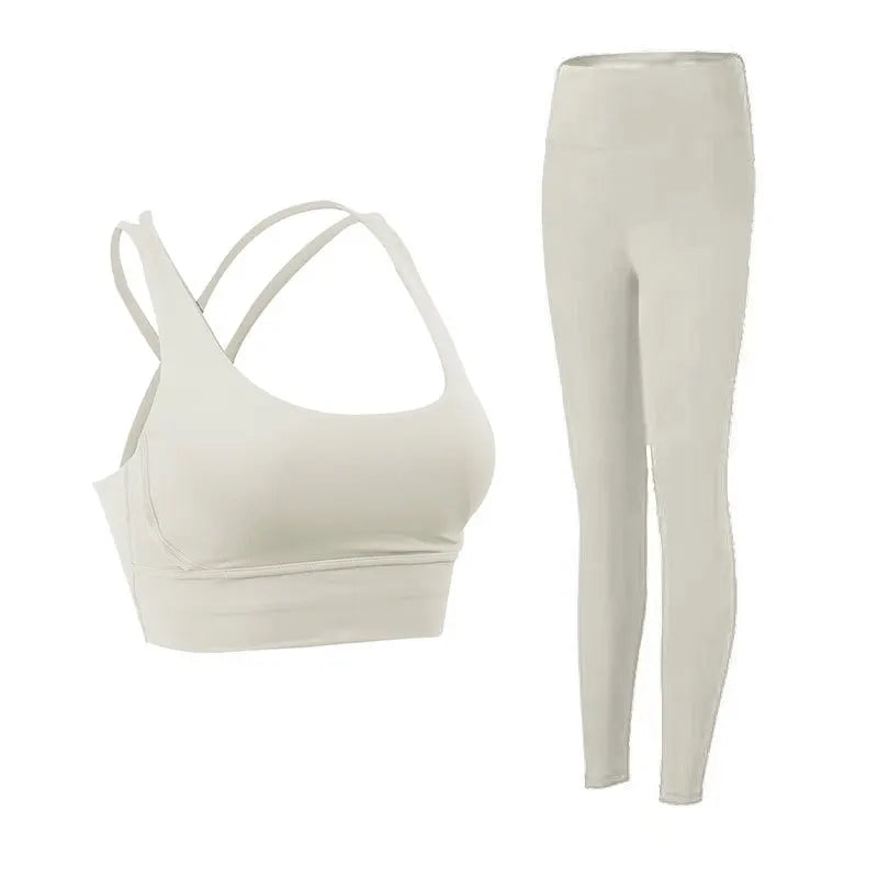 Conjunto Fitness Feminino Top Push Up e Legging Yoga**