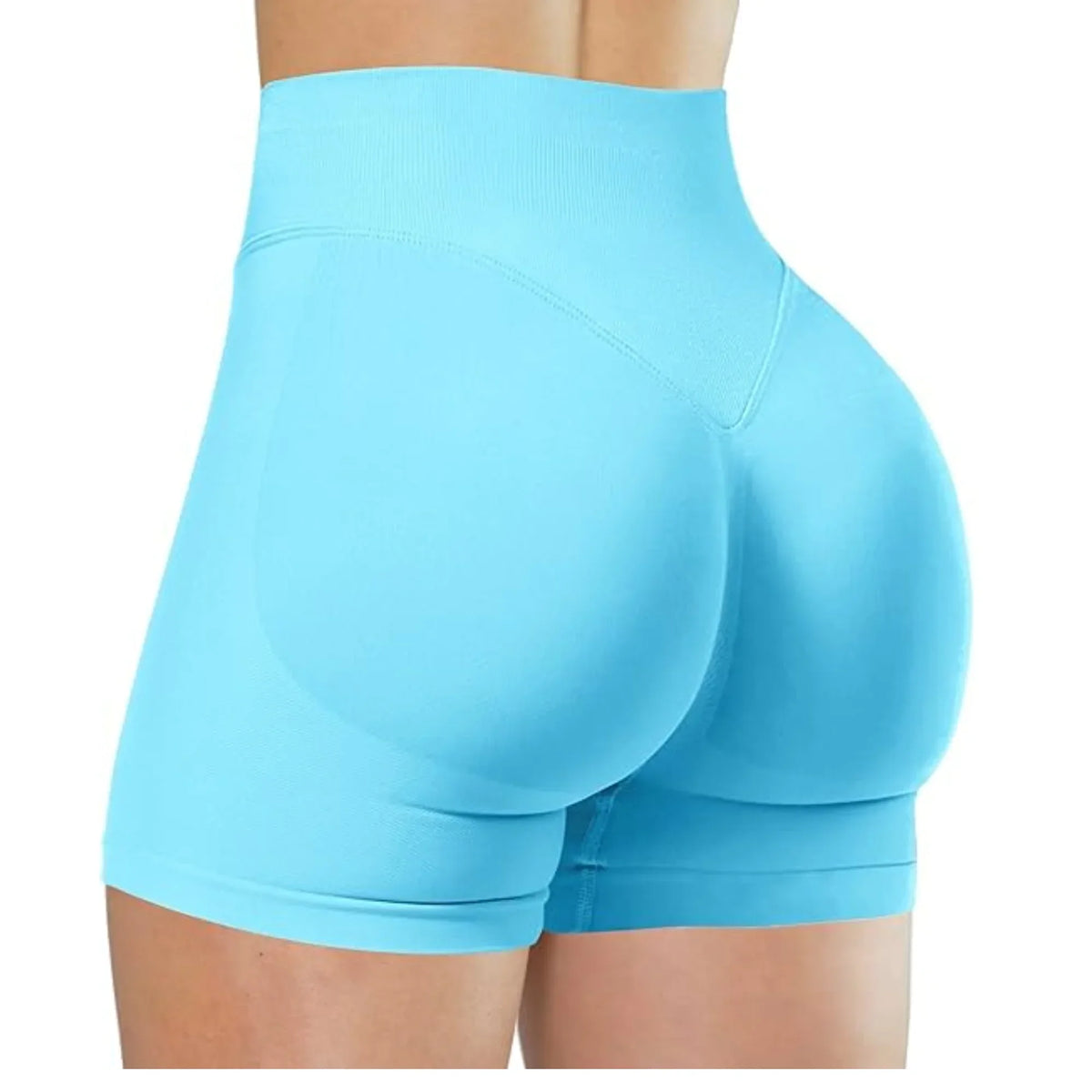 Shorts Feminino Yoga Fitness Cintura Alta Elástico