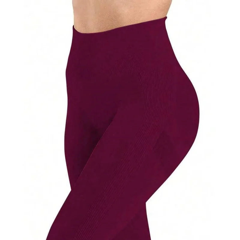 Calça Yoga Feminina Seamless Cintura Alta Modeladora**