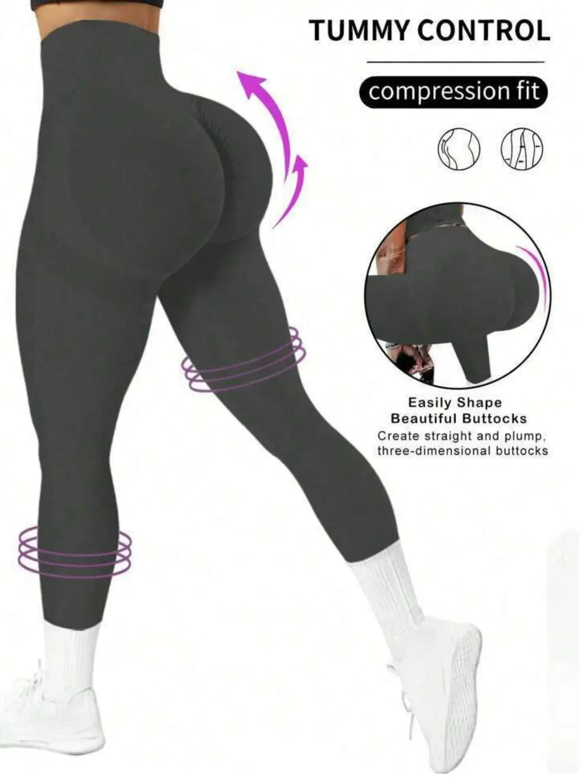 Calça Yoga Feminina Seamless Cintura Alta Modeladora**