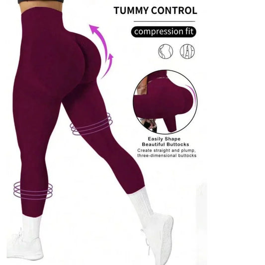 Calça Yoga Feminina Seamless Cintura Alta Modeladora**
