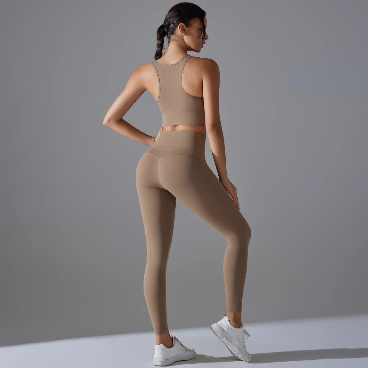 Conjunto Fitness Feminino Top Cropped e Calça Yoga