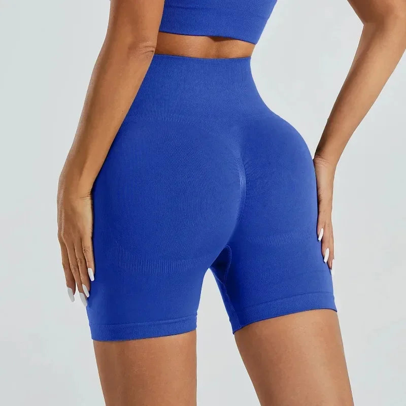 Shorts Feminino Yoga Fitness Cintura Alta Elástico